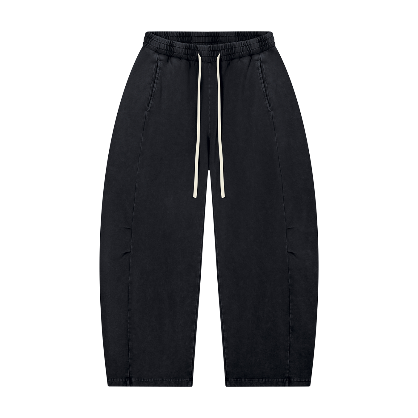 Unisex Mineral Wash Barrel Leg Pants